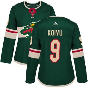 Damen Minnesota Wild Trikot Mikko Koivu 9 Grün Authentic